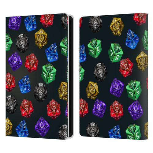 Stanley Morrison Art Six Dragons Gaming Dice Set Leather Book Wallet Case Cover For Amazon Kindle Paperwhite 5 (2021)