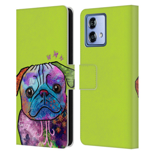 Duirwaigh Animals Pug Dog Leather Book Wallet Case Cover For Motorola Moto G84 5G