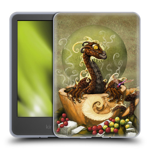 Stanley Morrison Art Brown Coffee Dragon Dragonfly Soft Gel Case for Amazon Kindle 11th Gen 6in 2022