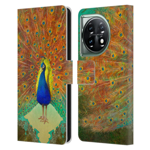 Duirwaigh Animals Peacock Leather Book Wallet Case Cover For OnePlus 11 5G