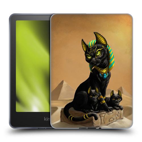 Stanley Morrison Art Egyptian Bastet Cat & Kittens Soft Gel Case for Amazon Kindle Paperwhite 5 (2021)