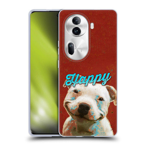 Duirwaigh Animals Pitbull Dog Soft Gel Case for OPPO Reno11 Pro