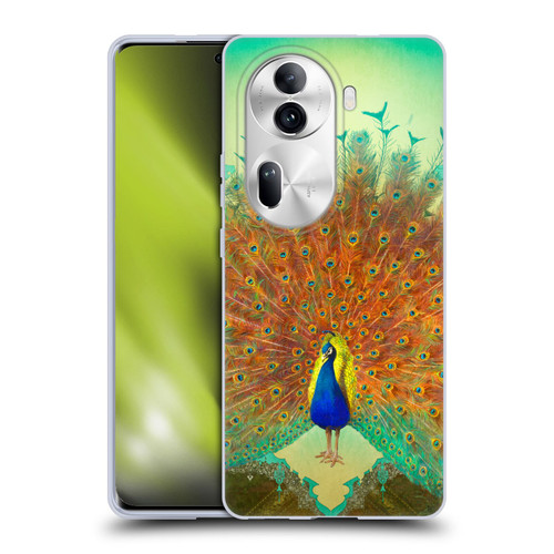 Duirwaigh Animals Peacock Soft Gel Case for OPPO Reno11 Pro