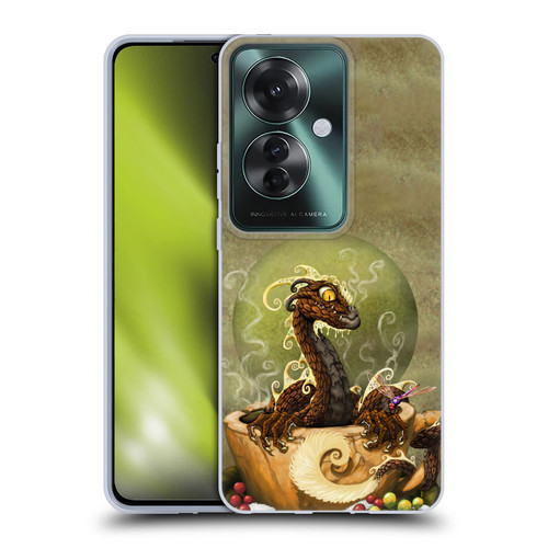 Stanley Morrison Art Brown Coffee Dragon Dragonfly Soft Gel Case for OPPO Reno11 F 5G / F25 Pro 5G