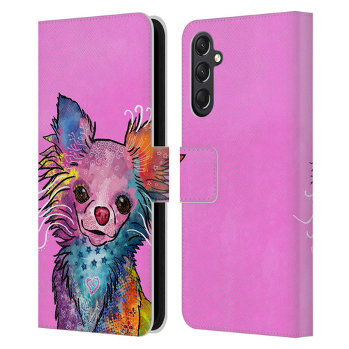 Duirwaigh Animals Chihuahua Dog Leather Book Wallet Case Cover For Samsung Galaxy A24 4G / M34 5G