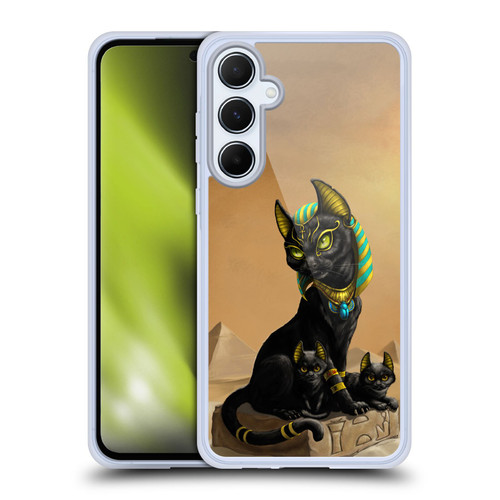 Stanley Morrison Art Egyptian Bastet Cat & Kittens Soft Gel Case for Samsung Galaxy A55 5G
