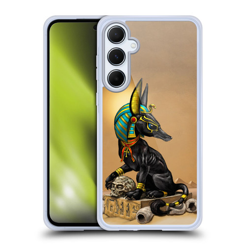 Stanley Morrison Art Egyptian Black Jackal Anubis Soft Gel Case for Samsung Galaxy A55 5G