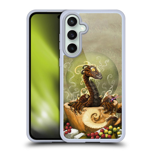 Stanley Morrison Art Brown Coffee Dragon Dragonfly Soft Gel Case for Samsung Galaxy S23 FE 5G