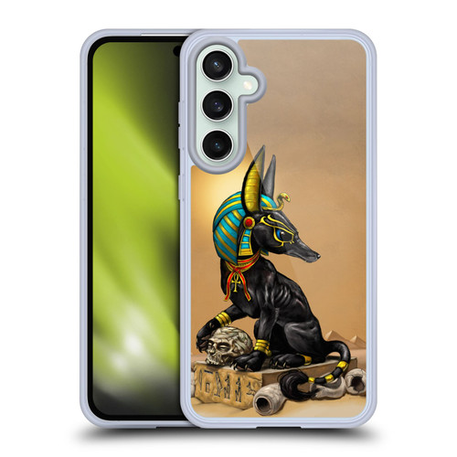 Stanley Morrison Art Egyptian Black Jackal Anubis Soft Gel Case for Samsung Galaxy S23 FE 5G