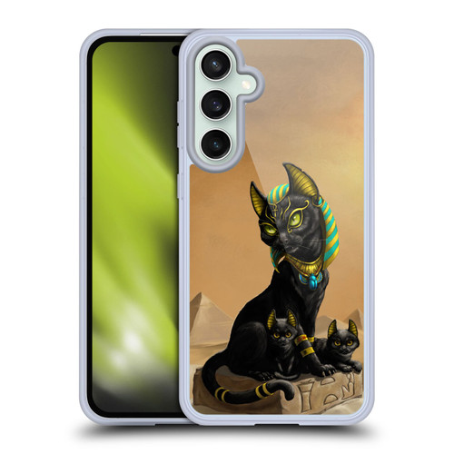 Stanley Morrison Art Egyptian Bastet Cat & Kittens Soft Gel Case for Samsung Galaxy S23 FE 5G