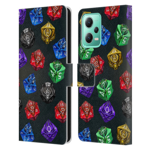 Stanley Morrison Art Six Dragons Gaming Dice Set Leather Book Wallet Case Cover For Xiaomi Redmi Note 12 5G