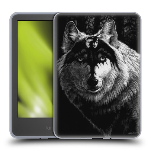 Stanley Morrison Black And White Gray Wolf With Dragon Marking Soft Gel Case for Amazon Kindle 11th Gen 6in 2022