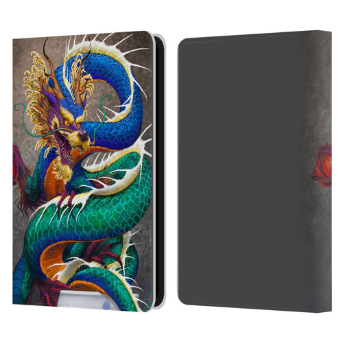 Stanley Morrison Dragons Asian Sake Drink Leather Book Wallet Case Cover For Amazon Kindle 11th Gen 6in 2022