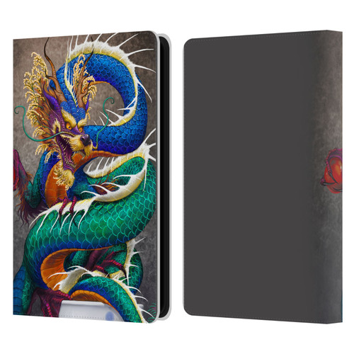 Stanley Morrison Dragons Asian Sake Drink Leather Book Wallet Case Cover For Amazon Kindle Paperwhite 5 (2021)