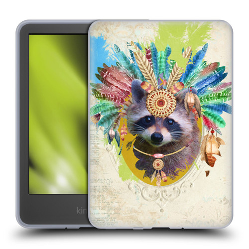 Duirwaigh Boho Animals Raccoon Soft Gel Case for Amazon Kindle 11th Gen 6in 2022