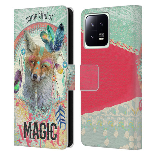 Duirwaigh Boho Animals Fox Leather Book Wallet Case Cover For Xiaomi 13 5G
