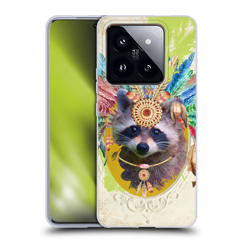 Duirwaigh Boho Animals Raccoon Soft Gel Case for Xiaomi 14 Pro