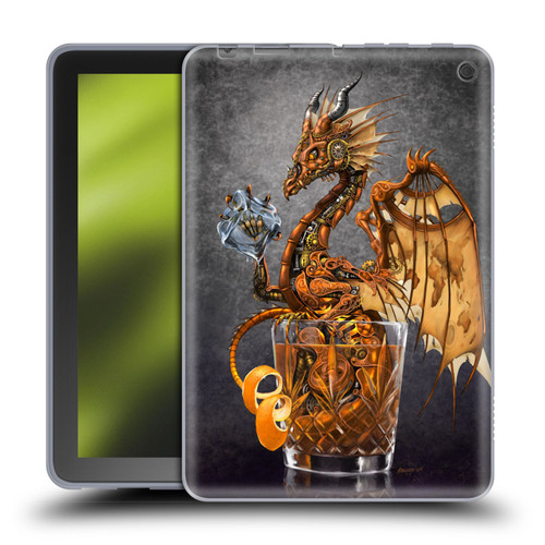 Stanley Morrison Dragons Gold Steampunk Drink Soft Gel Case for Amazon Fire HD 8/Fire HD 8 Plus 2020