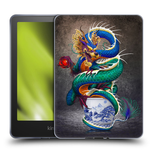 Stanley Morrison Dragons Asian Sake Drink Soft Gel Case for Amazon Kindle Paperwhite 5 (2021)