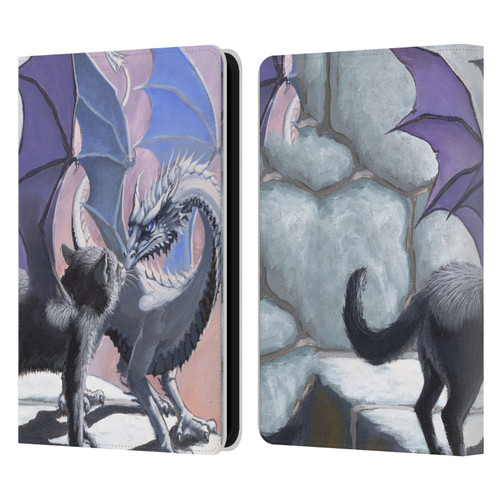 Stanley Morrison Dragons 2 Black Winged Cat Leather Book Wallet Case Cover For Amazon Kindle 11th Gen 6in 2022