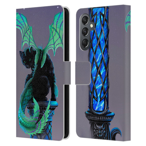 Stanley Morrison Dragons 2 Gothic Winged Cat Leather Book Wallet Case Cover For Samsung Galaxy A25 5G