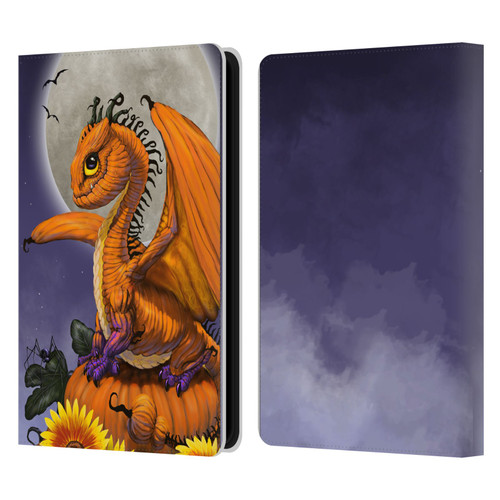 Stanley Morrison Dragons 3 Halloween Pumpkin Leather Book Wallet Case Cover For Amazon Kindle Paperwhite 5 (2021)