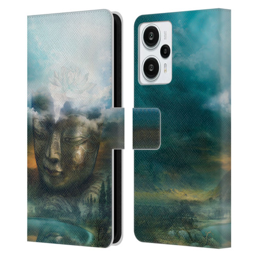 Duirwaigh God Buddha Leather Book Wallet Case Cover For Xiaomi Redmi Note 12T