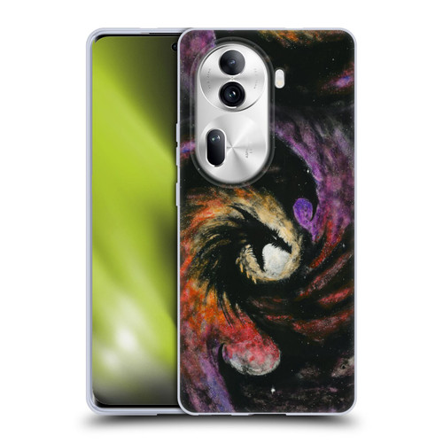 Stanley Morrison Dragons 3 Swirling Starry Galaxy Soft Gel Case for OPPO Reno11 Pro