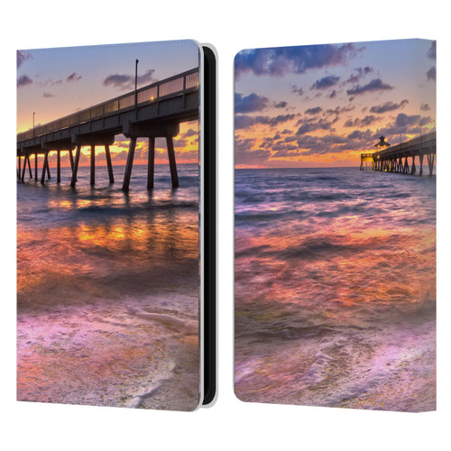 Celebrate Life Gallery Beaches Lace Leather Book Wallet Case Cover For Amazon Kindle Paperwhite 5 (2021)
