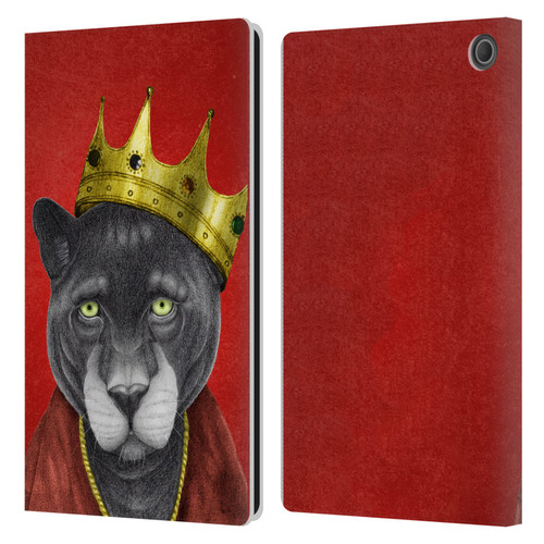 Barruf Animals The King Panther Leather Book Wallet Case Cover For Amazon Fire Max 11 2023