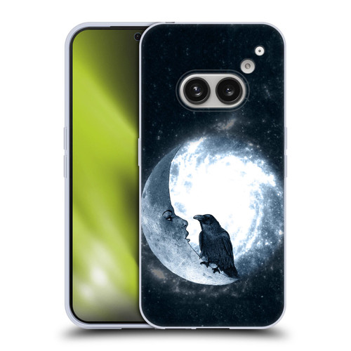 Barruf Animals Crow and Its Moon Soft Gel Case for Nothing Phone (2a)