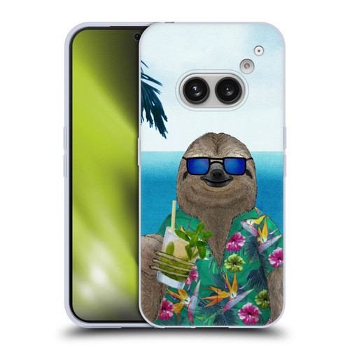 Barruf Animals Sloth In Summer Soft Gel Case for Nothing Phone (2a)