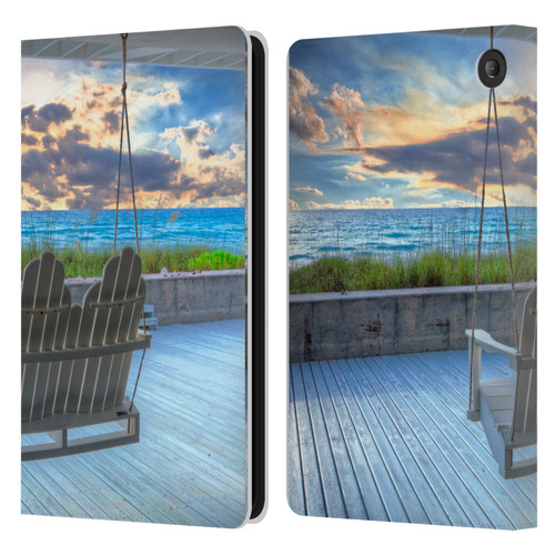 Celebrate Life Gallery Beaches 2 Swing Leather Book Wallet Case Cover For Amazon Fire 7 2022