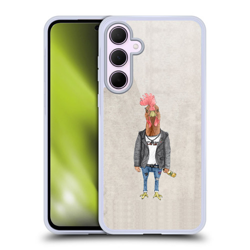 Barruf Animals Punk Rooster Soft Gel Case for Samsung Galaxy A35 5G