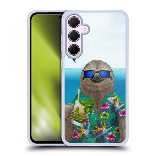 Barruf Animals Sloth In Summer Soft Gel Case for Samsung Galaxy A35 5G