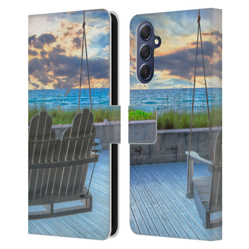 Celebrate Life Gallery Beaches 2 Swing Leather Book Wallet Case Cover For Samsung Galaxy M54 5G