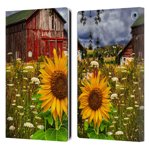 Celebrate Life Gallery Florals Barn Meadow Flowers Leather Book Wallet Case Cover For Amazon Fire HD 10 / Plus 2021