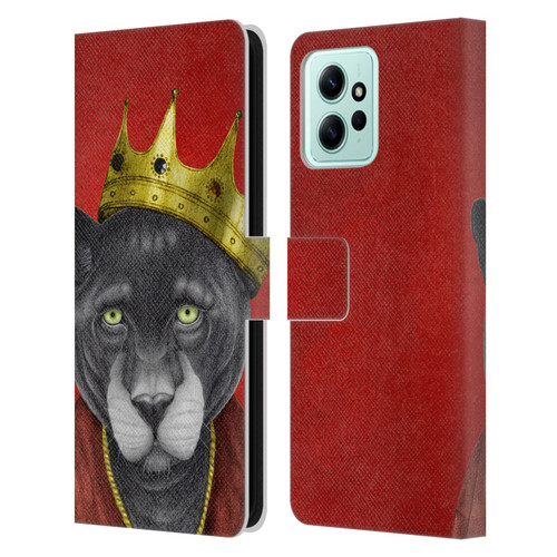 Barruf Animals The King Panther Leather Book Wallet Case Cover For Xiaomi Redmi 12