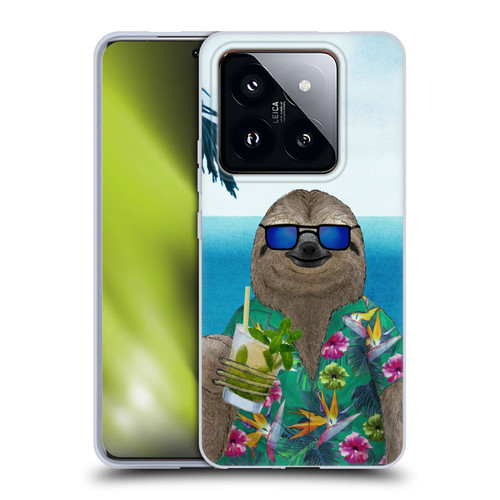 Barruf Animals Sloth In Summer Soft Gel Case for Xiaomi 14 Pro