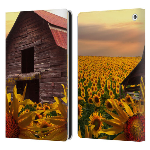 Celebrate Life Gallery Florals Sunflower Dance Leather Book Wallet Case Cover For Amazon Fire HD 8/Fire HD 8 Plus 2020