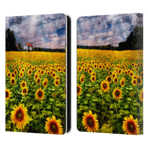 Celebrate Life Gallery Florals Dreaming Of Sunflowers Leather Book Wallet Case Cover For Amazon Kindle 11th Gen 6in 2022