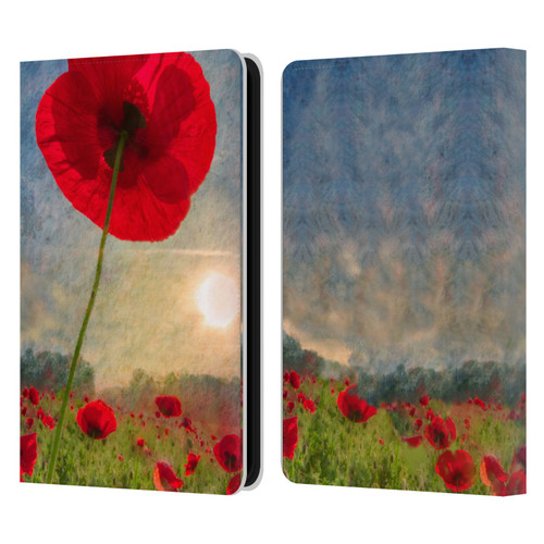 Celebrate Life Gallery Florals Red Flower Leather Book Wallet Case Cover For Amazon Kindle 11th Gen 6in 2022