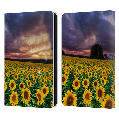 Celebrate Life Gallery Florals Stormy Sunrise Leather Book Wallet Case Cover For Amazon Kindle 11th Gen 6in 2022