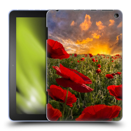 Celebrate Life Gallery Florals Red Flower Field Soft Gel Case for Amazon Fire HD 8/Fire HD 8 Plus 2020