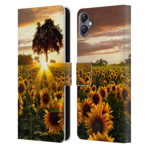 Celebrate Life Gallery Florals Fields Of Gold Leather Book Wallet Case Cover For Samsung Galaxy A05