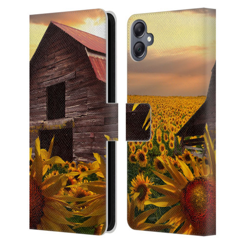 Celebrate Life Gallery Florals Sunflower Dance Leather Book Wallet Case Cover For Samsung Galaxy A05