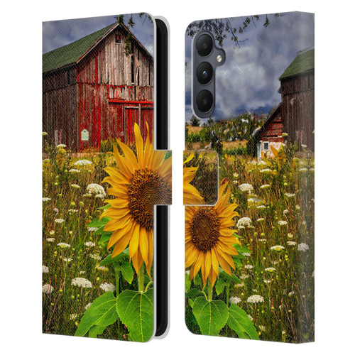Celebrate Life Gallery Florals Barn Meadow Flowers Leather Book Wallet Case Cover For Samsung Galaxy A05s