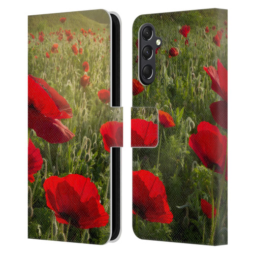Celebrate Life Gallery Florals Waiting For The Morning Leather Book Wallet Case Cover For Samsung Galaxy A24 4G / M34 5G