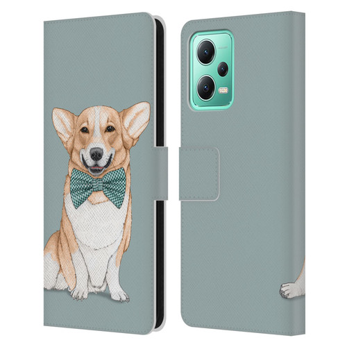 Barruf Dogs Corgi Leather Book Wallet Case Cover For Xiaomi Redmi Note 12 5G