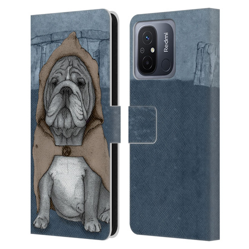 Barruf Dogs English Bulldog Leather Book Wallet Case Cover For Xiaomi Redmi 12C
